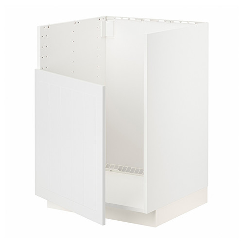 METOD Base cab f TALLSJÖN sink, white/Stensund white, 60x60 cm