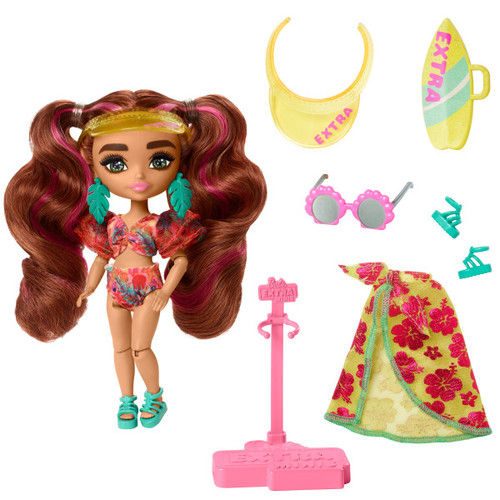 Barbie Extra Minis Travel Doll With Beach Fashion Extra Fly HPB18 3+