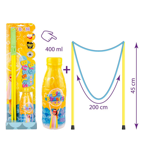 Tuban Set Giant Bubble Wand & Liquid 400ml 3+