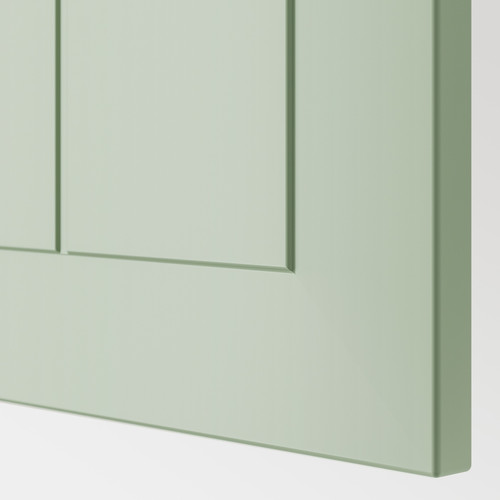 METOD High cabinet for fridge/freezer, white/Stensund light green, 60x60x220 cm