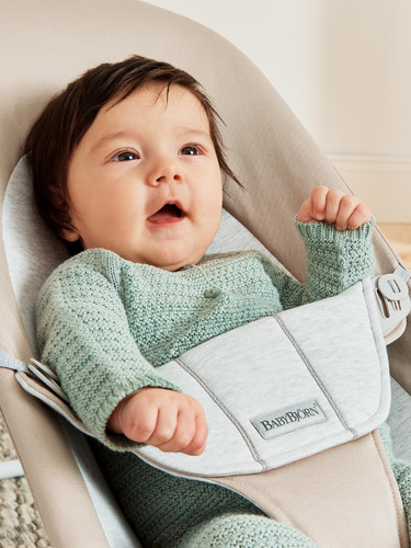 BABYBJÖRN Bouncer Balance Soft  Beige/Grey, Woven/Jersey