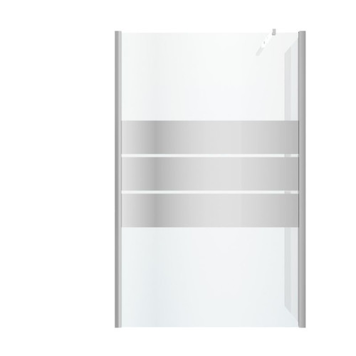 GoodHome Walk-in Shower Panel Beloya 80+45cm, chrome/mirror glass