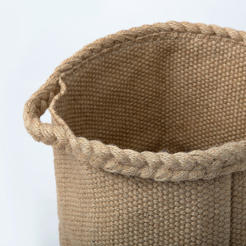 MÄVINN Basket, jute/braided, 26x25x25 cm