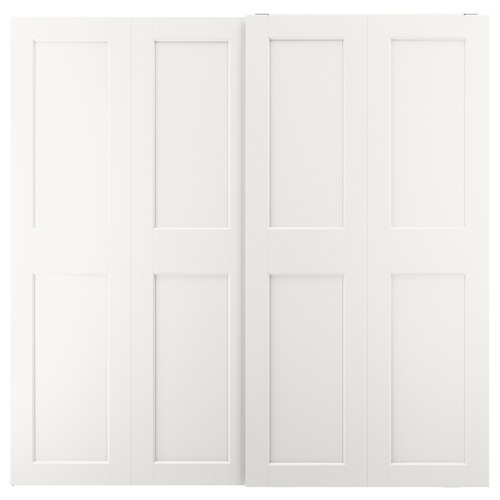 GRIMO Pair of sliding doors, white, 200x201 cm