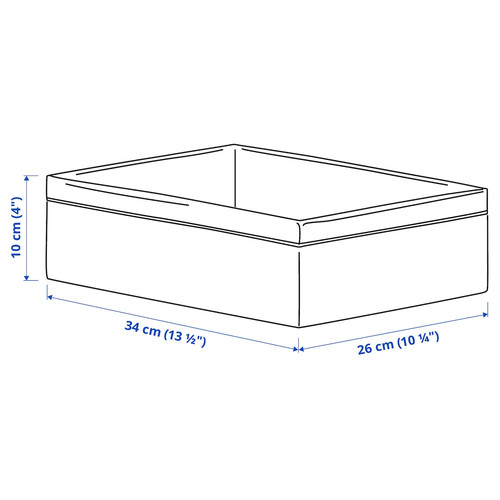 BAXNA Organiser, grey, white, 26x34x10 cm