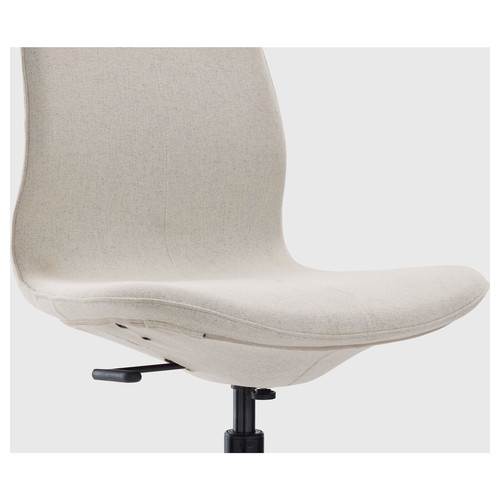 LÅNGFJÄLL Office chair, Gunnared beige/black, 68x68 cm