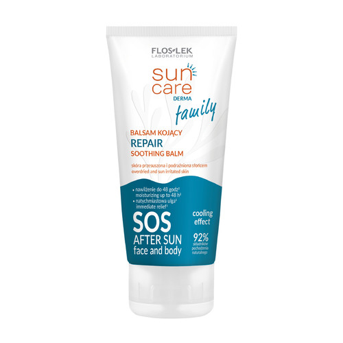 FLOSLEK Sun Care Derma Family Repair Soothing Balm SOS After Sun 92% Natural 125ml