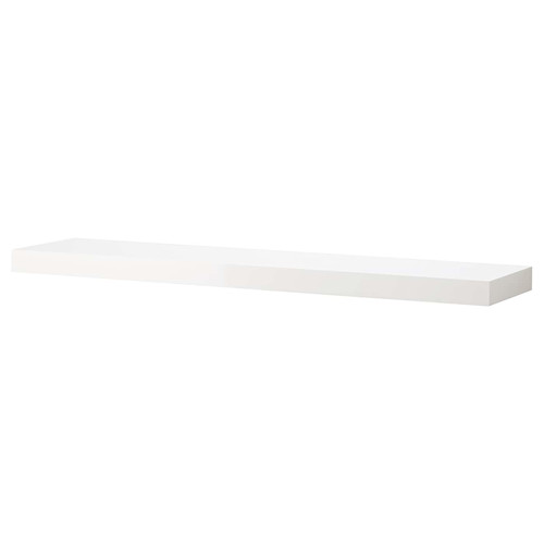 LACK Wall shelf, white/high-gloss, 110x26 cm