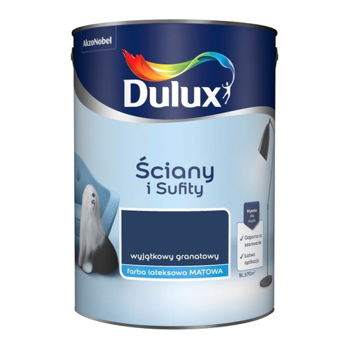 Dulux Walls & Ceilings Matt Latex Paint 5l unique navy blue