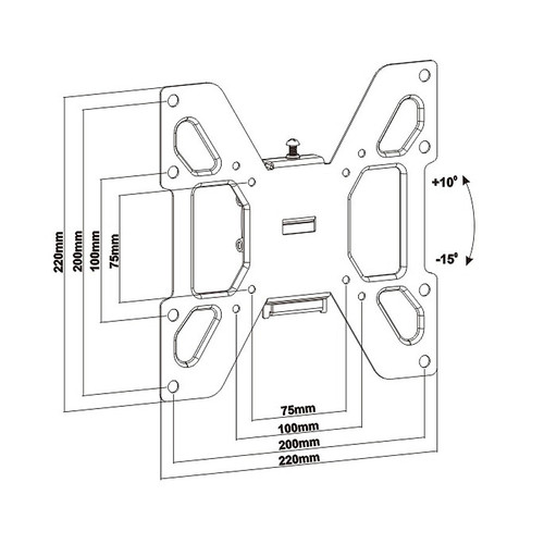 TV Wall Mount 23-42" 20kg MC-597, black