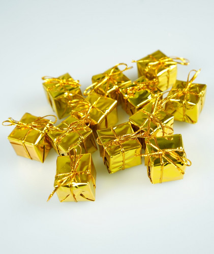 Christmas Decoration Gift 12pcs, gold