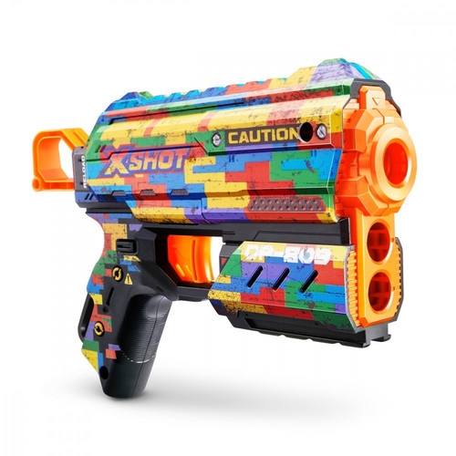 ZURU X-Shot Launcher SKINS FLUX 8 Darts Striper 8+