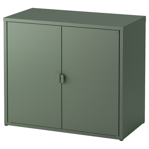 BROR Cabinet with 2 doors, grey-green, 76x40x66 cm