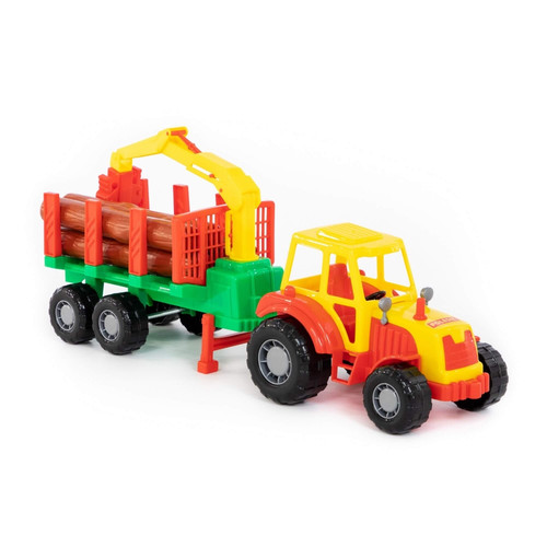 Tractor with Trailer 46cm, assorted colours, 3+