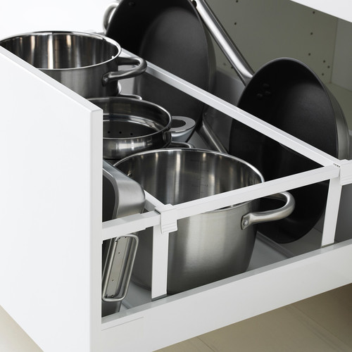 METOD Base cab f hob/2 fronts/2 drawers, white/Ringhult white, 80x60 cm