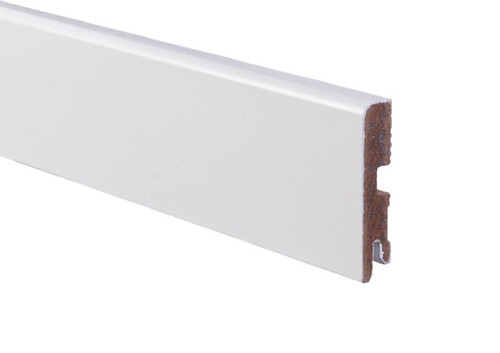 MDF Skirting Board Foge LB1 8 cm 2 m, semi-matt white