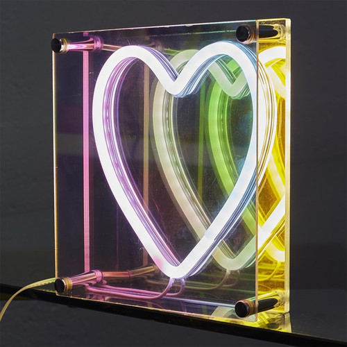 LED Lamp Heart, neon effect