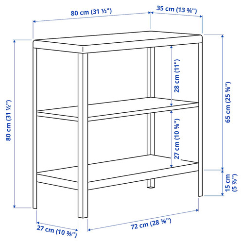 KOLBJÖRN Shelf unit, indoor/outdoor, beige, 80x81 cm