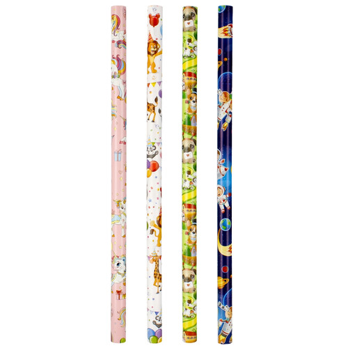 Gift Wrapping Paper 70x200cm, 1pc, assorted patterns