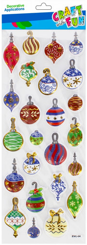 Craft Christmas Self-Adhesive Decoration Set Christmas Baubles 24pcs