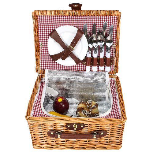 Picnic Basket for 4 People with Accessories