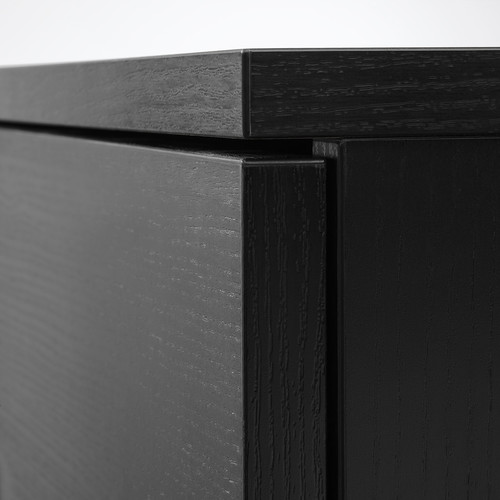 GALANT Storage combination, black stained ash veneer, 160x120 cm