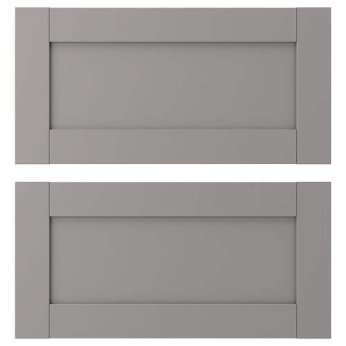 ENHET Drawer front, grey frame, 60x30 cm, 2 pack