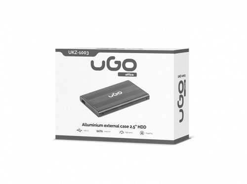 uGo External HDD Enclosure 2.5'' USB 2.0 Aluminium