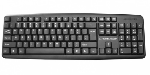 Esperanza Amarillo Wired Keyboard, black