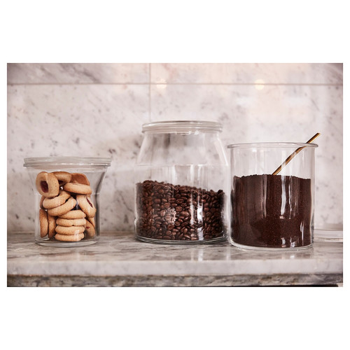 IKEA 365+ Jar with lid, glass, 3.3 l