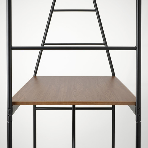 HÅVERUD / STIG Table and 2 stools, black/black, 105 cm