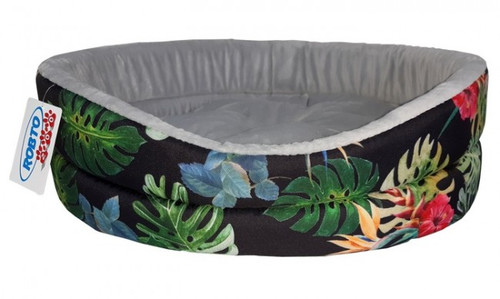 Robto Dog Bed EXX Size 4, floral/light grey