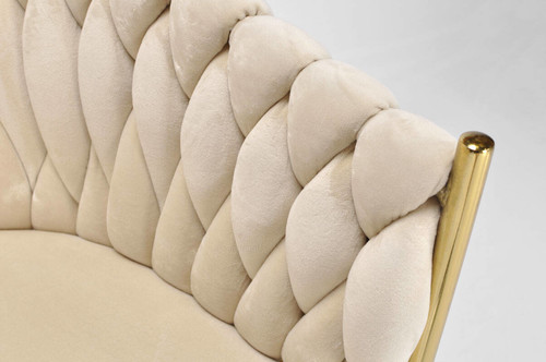 Glamour Braided Chair ROSA, beige