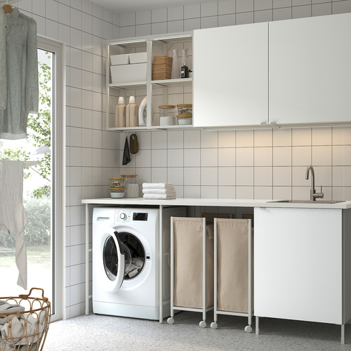 ENHET Laundry, white, 203x63.5x90.5 cm