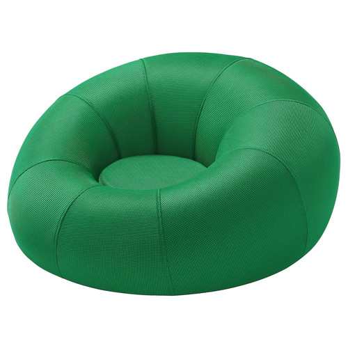 BRÄNNBOLL Inflatable gaming lounge chair, bright green