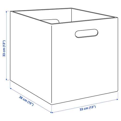 BLÄDDRA Box, grey, 33x38x33 cm