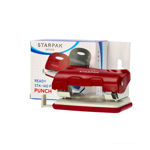 2-Hole Punch 5.5mm, plastic, 1pc, dark red