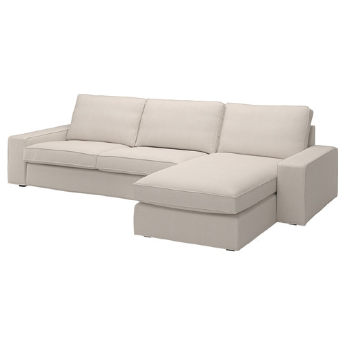 KIVIK 4-seat sofa with chaise longue, Tresund light beige