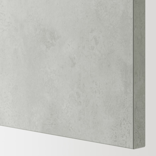 ENHET Wall storage combination, anthracite, concrete effect, 121.5x63.5x222 cm