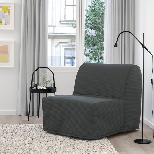 LYCKSELE LÖVÅS Chair-bed, Vansbro dark grey