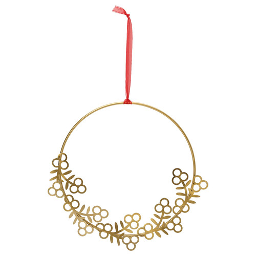 VINTERFINT Wreath, gold-colour, 27 cm