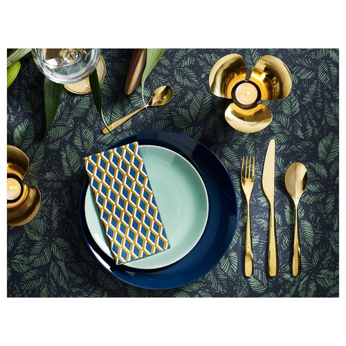 TILLAGD 24-piece cutlery set, brass-colour