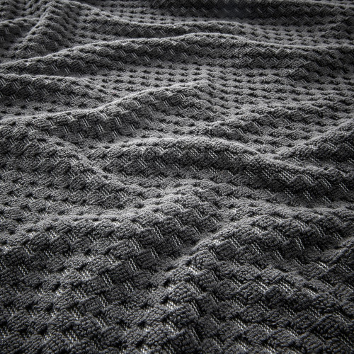 FJÄLLSTARR Bath sheet, dark grey, 100x150 cm