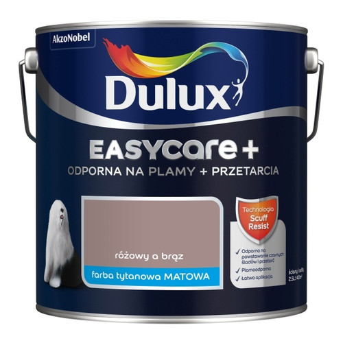 Dulux EasyCare+ Washable Durable Matt Paint 2.5l pink yet brown