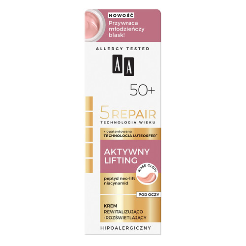 AA Age Technology 5 Repair NEW 50+ Revitalizing Illuminating Under-eye Hypoallergenic Cream 15ml