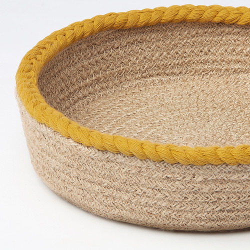 MÄVINN Basket, set of 2, yellow jute