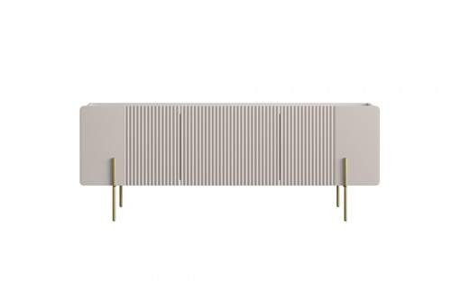 TV Cabinet Malmi 150 cm, cashmere, crema bianca, gold legs