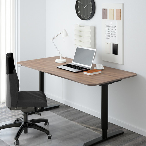 BEKANT Underframe sit/stand f table tp, el