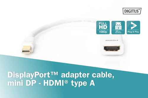 Adapter DisplayPort 1.1a miniDP-HDMI A MM 0.15m