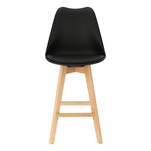 Bar Stool Norden Wood, low, PP, black